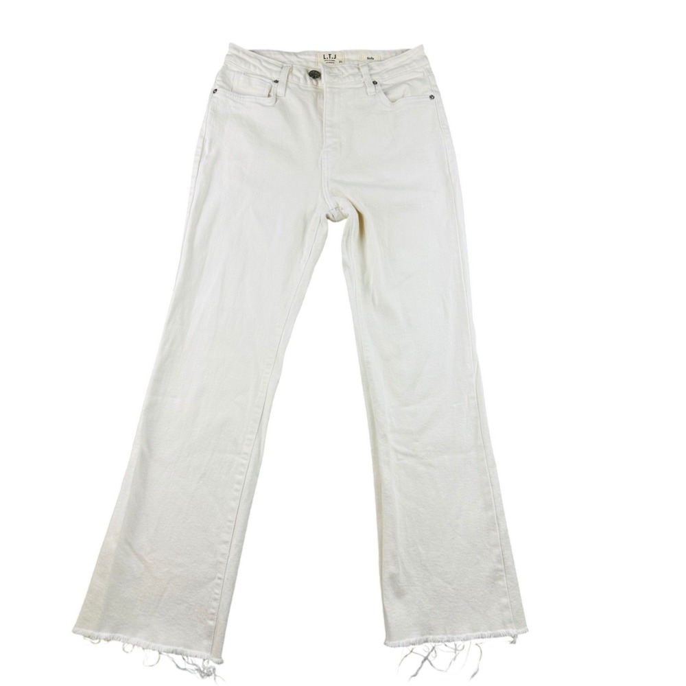 Letter to Juliet L.T.J Sicily Jeans Women 25 White Cropped Flare LP147 USA Made